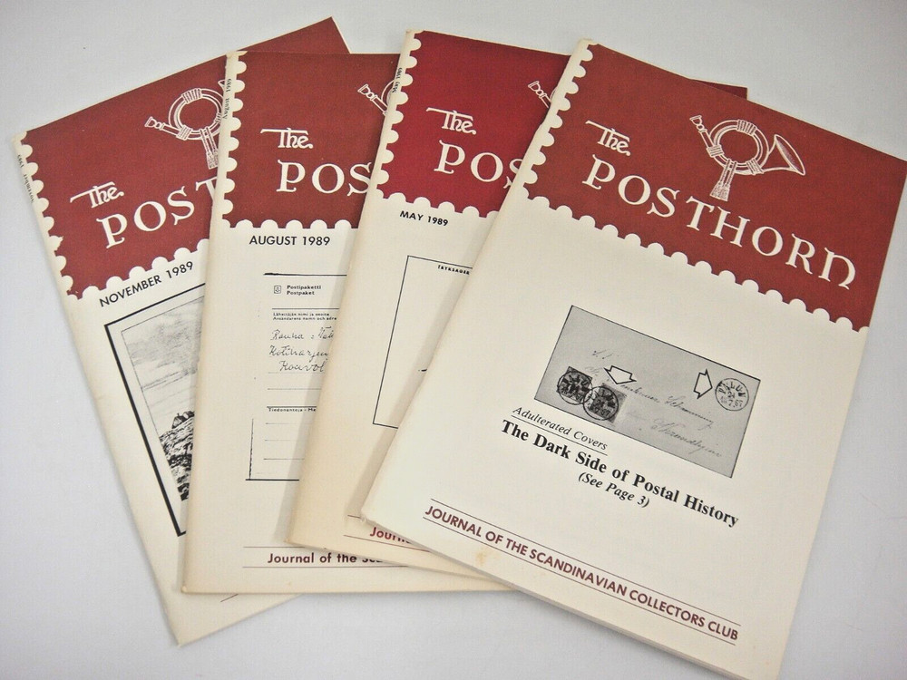 Posthorn Scandinavian Collectors Club Philatelic Journal 1989 Lot of 4 Scarce