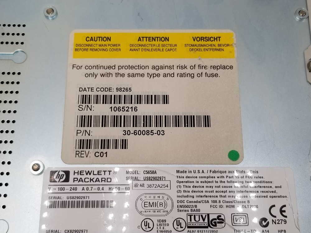 HP Sure Store DLT 70 C5658A