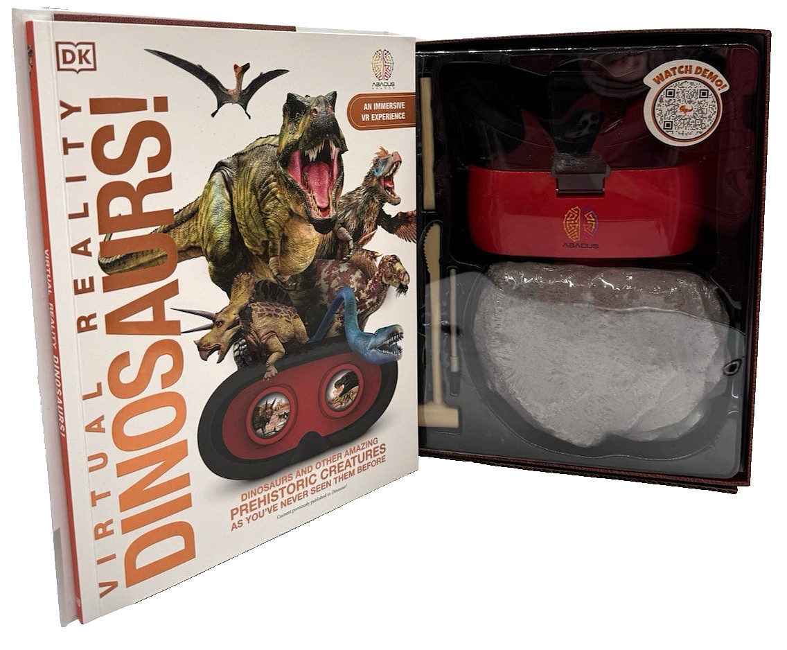 Virtual Reality Dinosaurs! with DK Book | Fossil Dig-Out Project Science Kit NEW