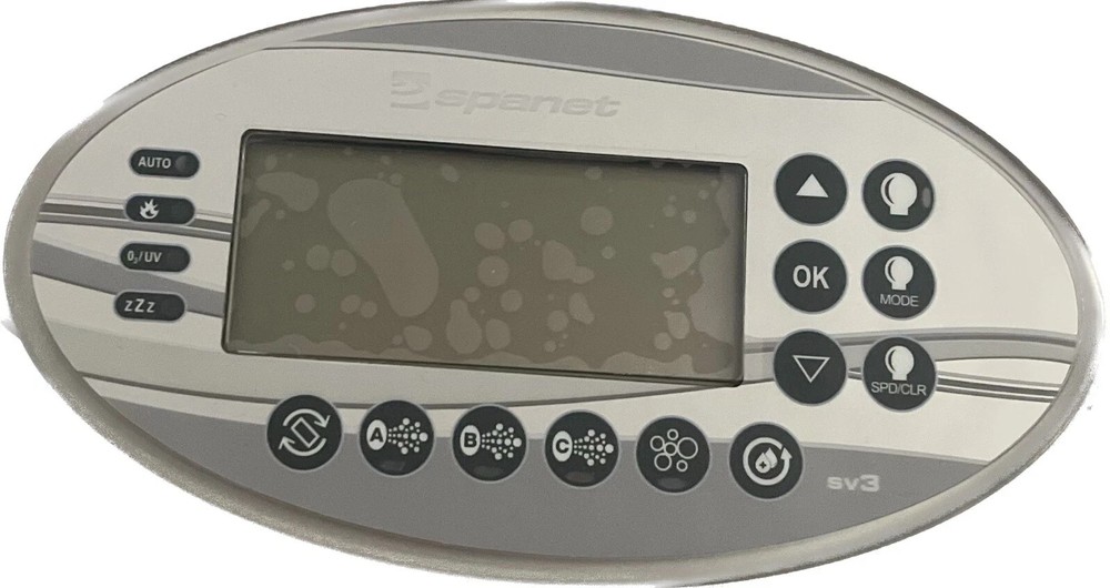 SpaNet® SV3- low profile gel filledSpa Pool Touch Pad