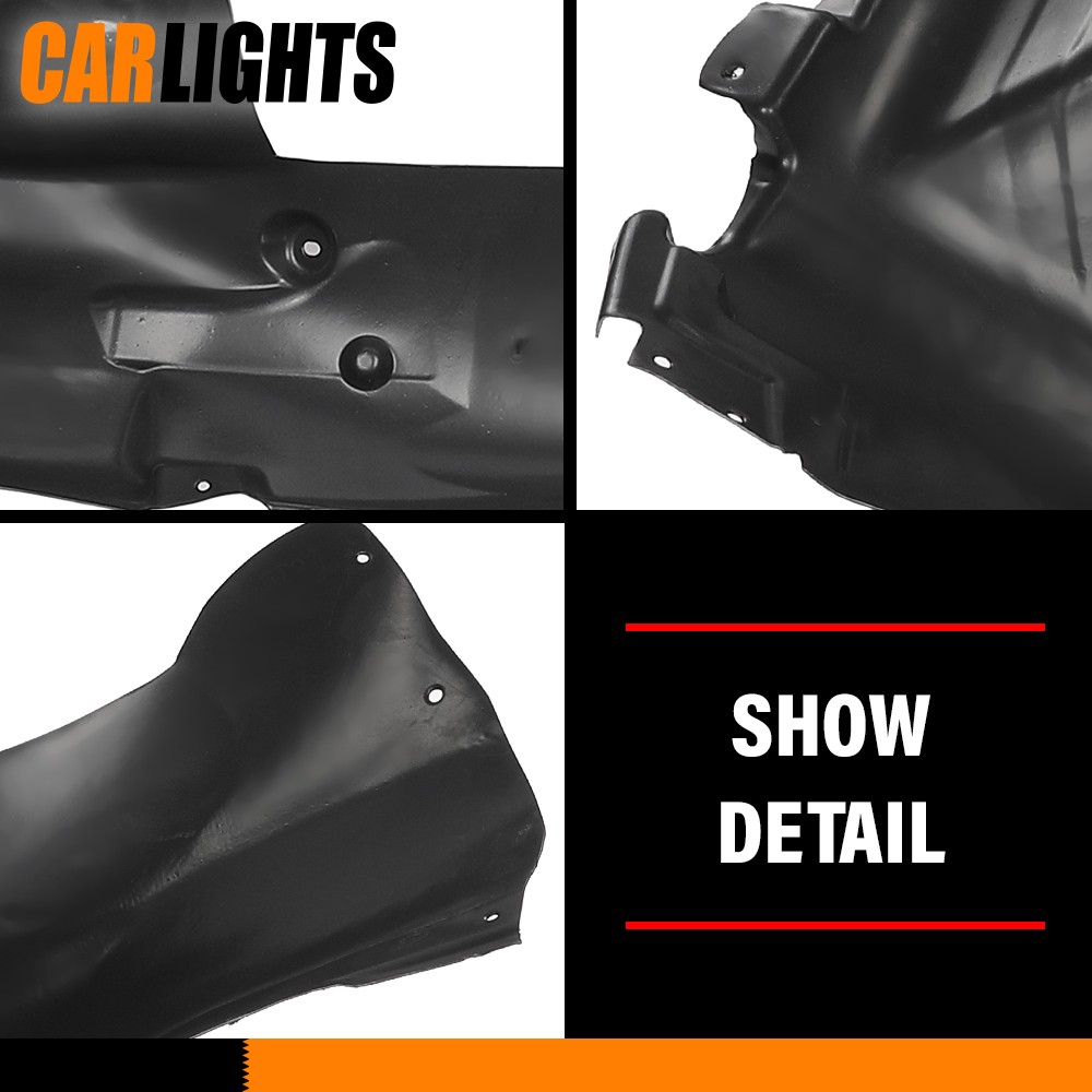 Front Driver & Passenger Side Fits 18-23 Ford Mustang Fender Liners Splash Guard