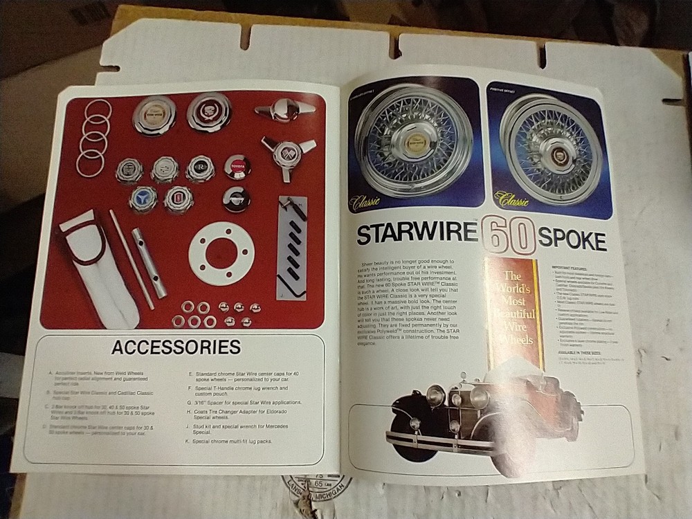 1982 STARWIRE WHEEL ADVERTISEMENT BY WELD WHEELS