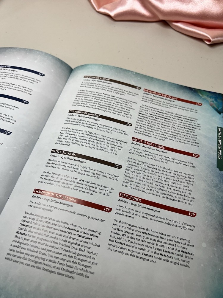 Games Workshop Warhammer 40K Codex: Aeldari Core Rules 2022 Edition