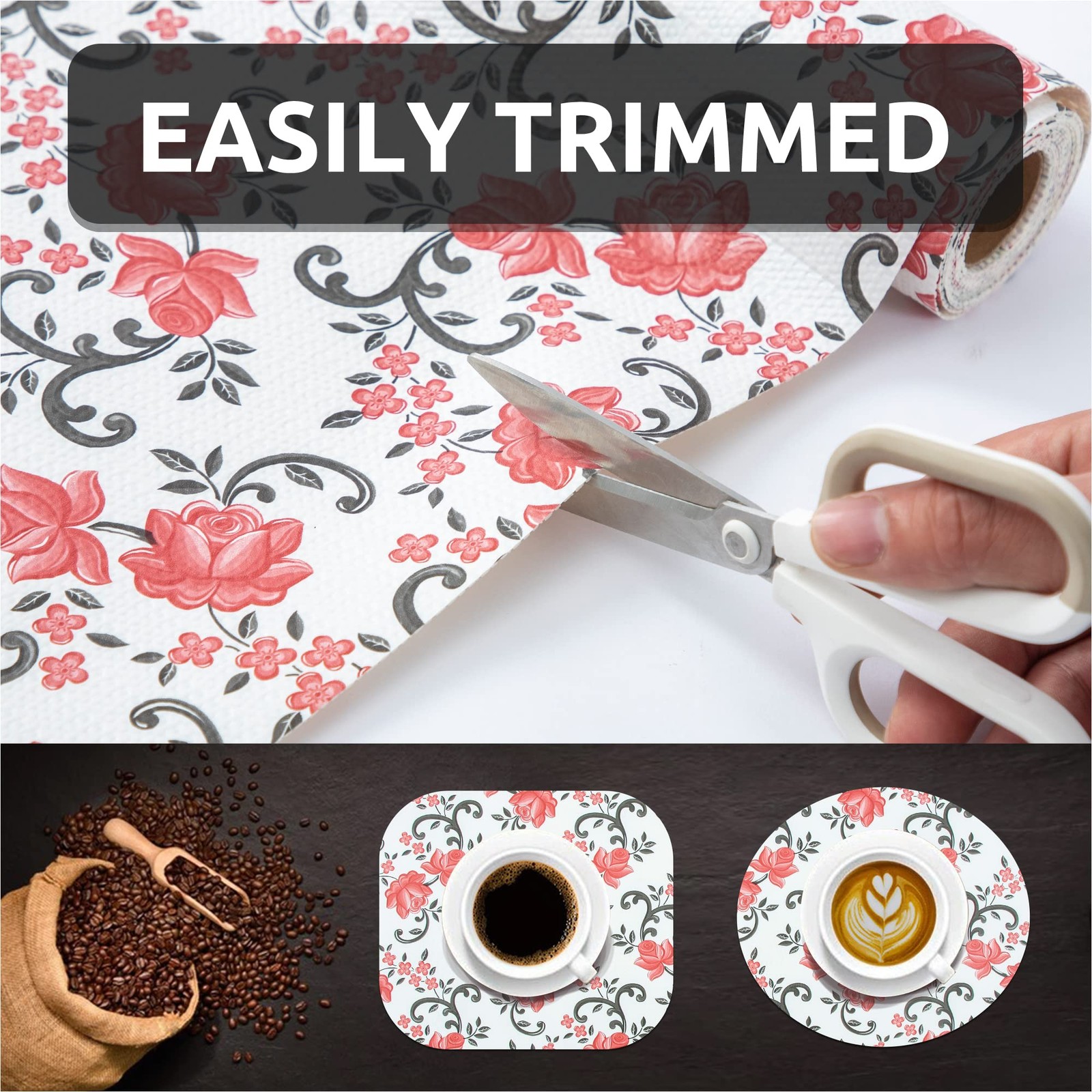 12X120 Inch Shelf Liner for Kitchen Cabinets, PVC Drawer Liner for Dresser No...