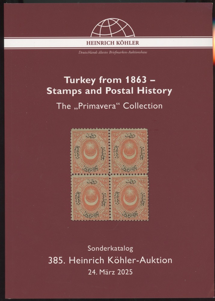 Turkey Ottoman Empire Specialized Auction Catalog Kohler 2024