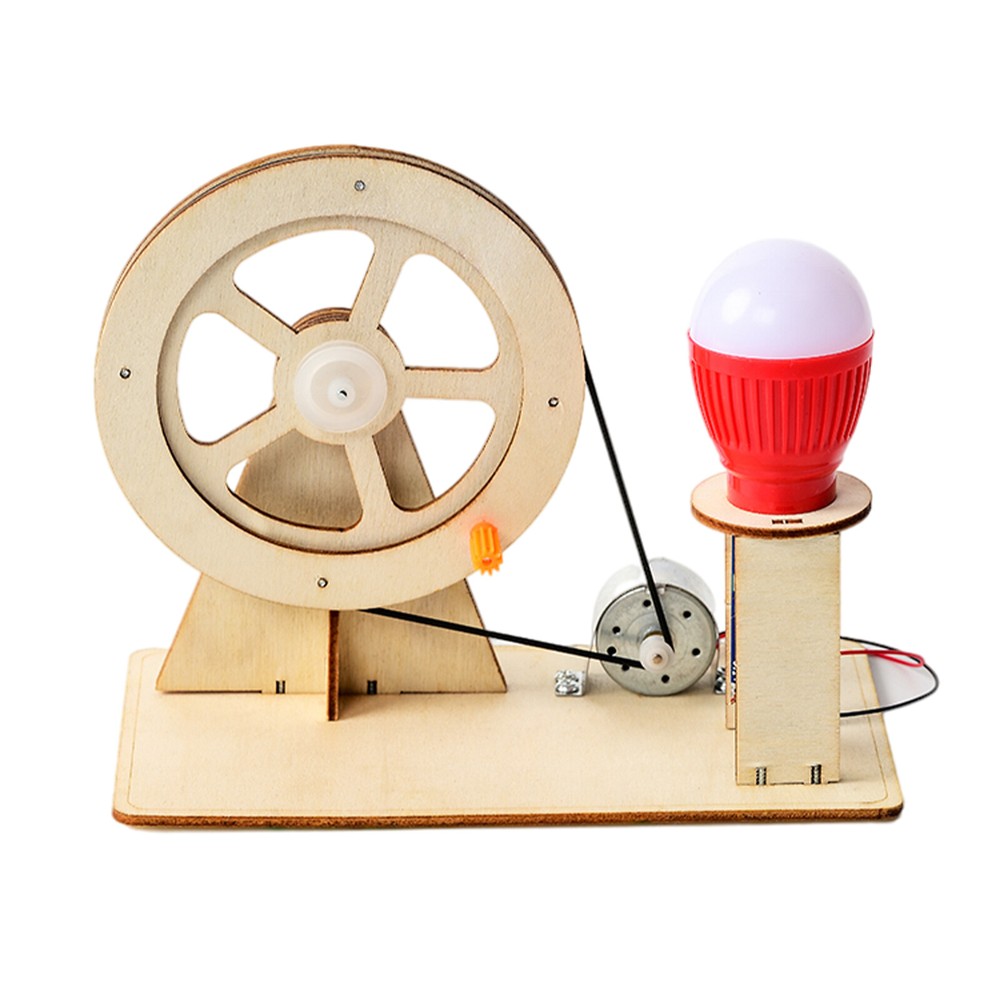 DIY Hand Crank Generator Model Kit Student Physics Experiments Educational Toy