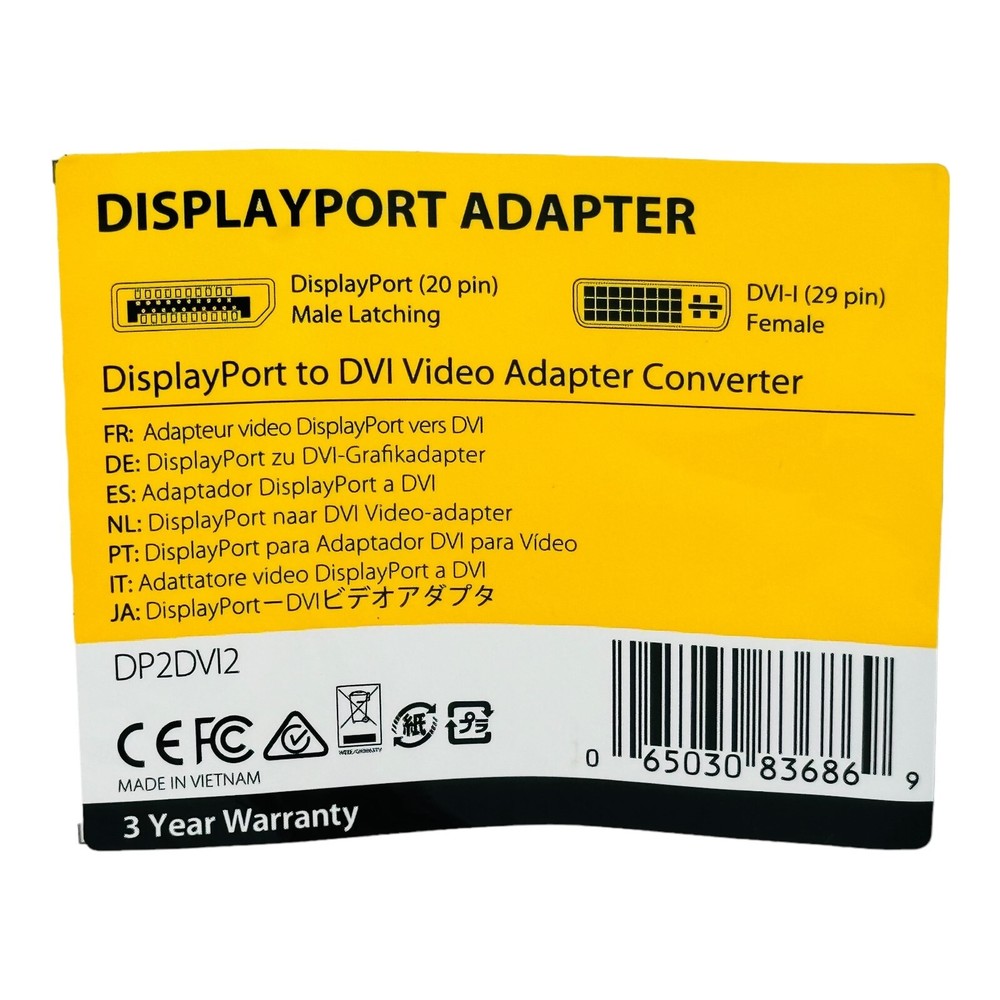 STARTECH.COM DP2DVI2 DISPLAYPORT ADAPTER NEW/NOS