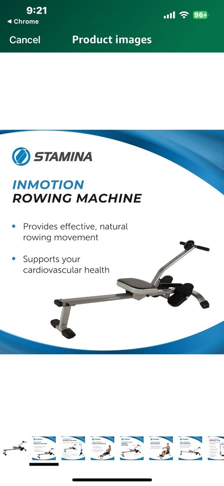 Stamina 35-0123 Inmotion Rower - Silver