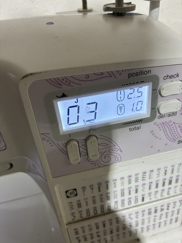 Brother White Computerized Project Runway Sewing Machine LCD Display With Manual