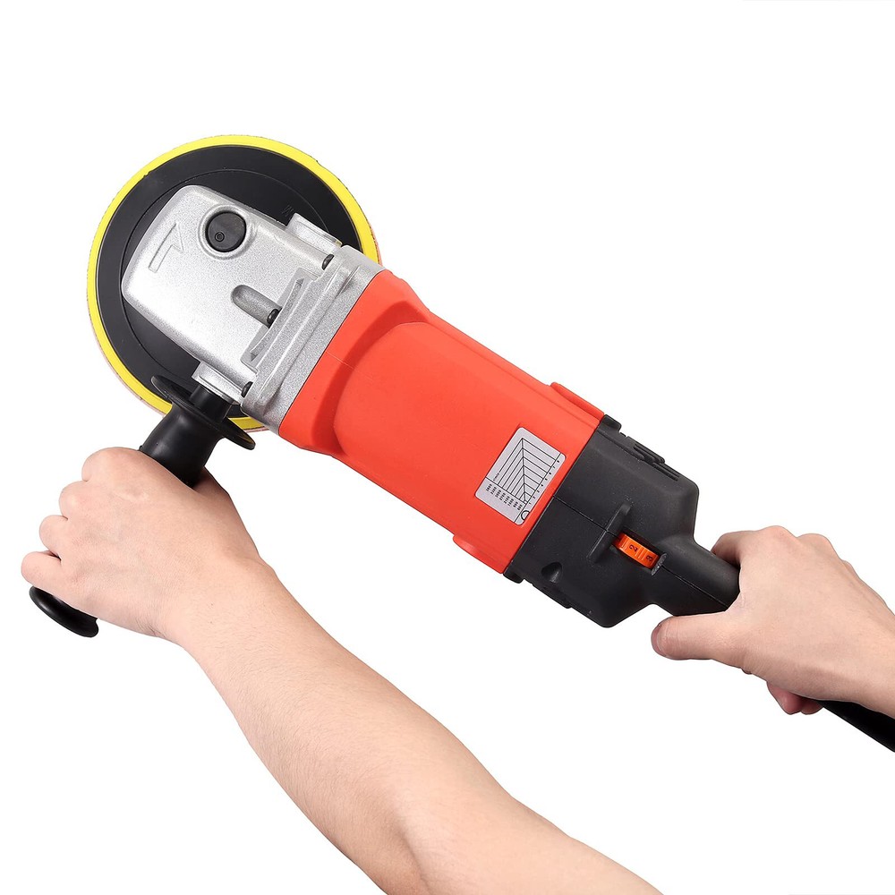 Car Polisher Buffer Sets 8 Variable Speeds with 2 Ergonomic Handle Switch Lock