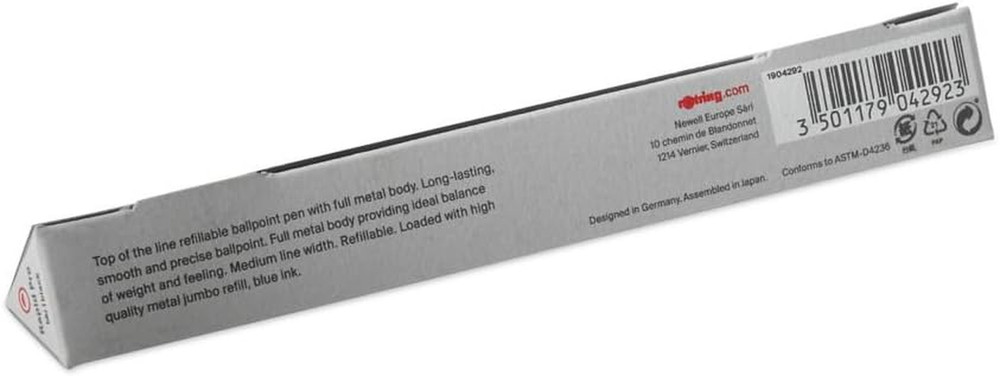 Rapid Pro Retractable Ballpoint Technical Drawing Pen Medium Point Blue Ink Blac