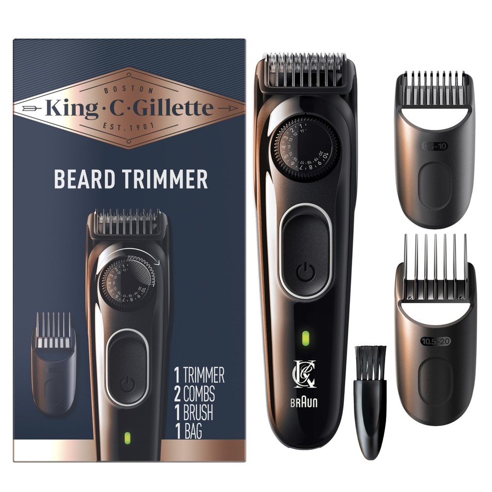 King C. Gillette Cordless Beard Trimmer for Men, Kit includes 1 Trimmer
