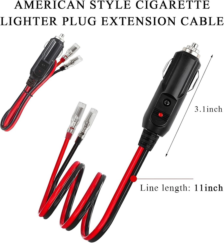 Durable 12V DC Cigarette Lighter Socket Connector with Quick Plug & Play Design