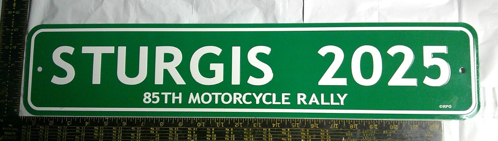 2025 Sturgis sign embossed biker collectible 85th motorcycle rally souvenir