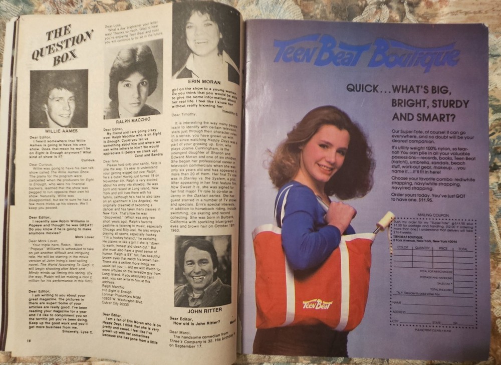 TEEN BEAT MAGAZINE MAY 1981 KISS, VAN HALEN, BAIO, DILLON