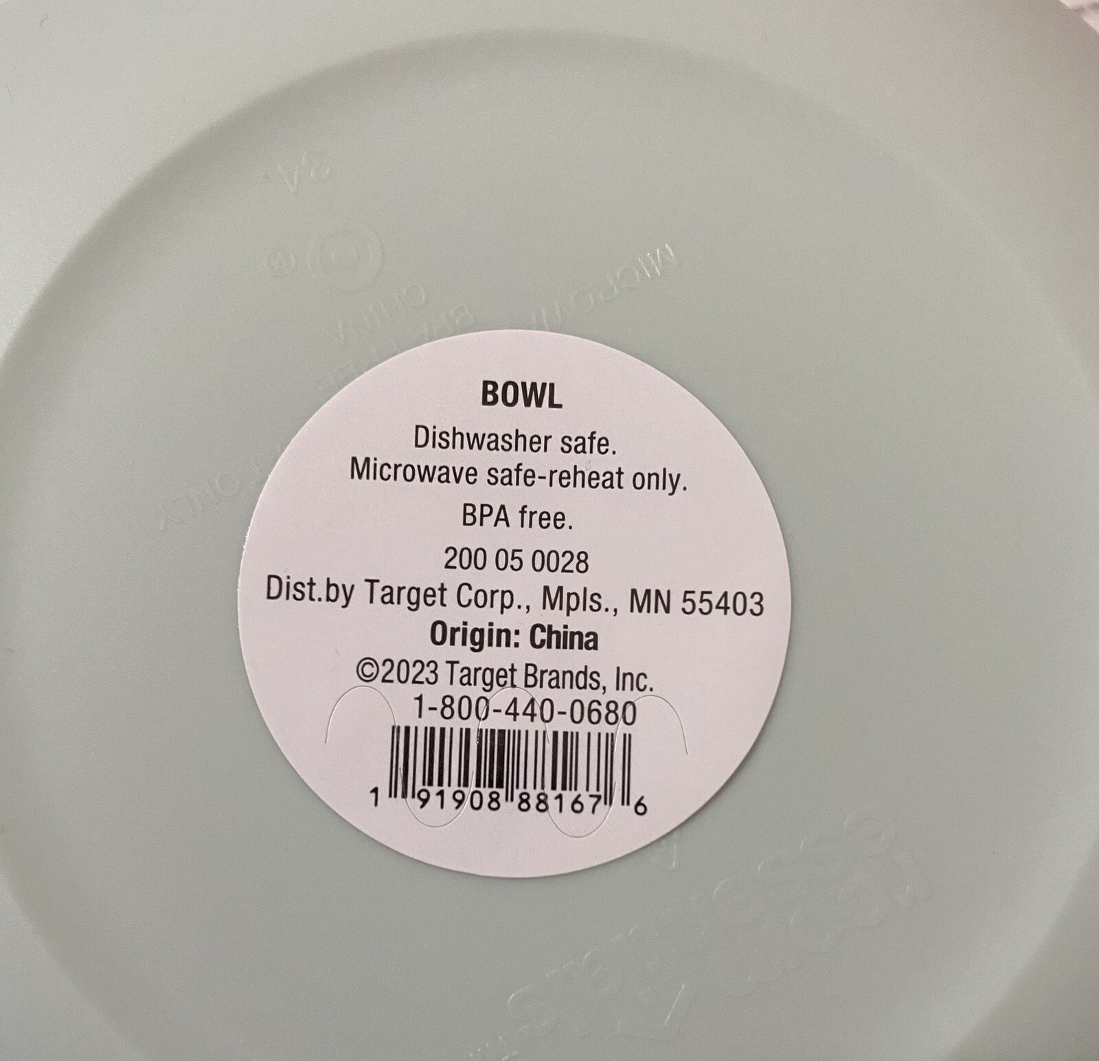 Room Essentials Set Of 4 Mint Green37 oz. Plastic Dining Cereal Bowl 200-05-0028