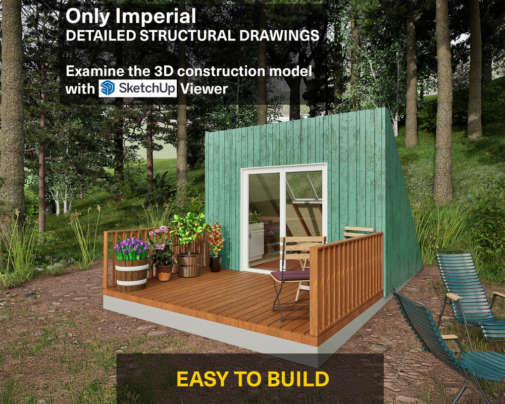 Easy To Build A Frame Cabin Plans, Changeable & Expandable, Hard Copy