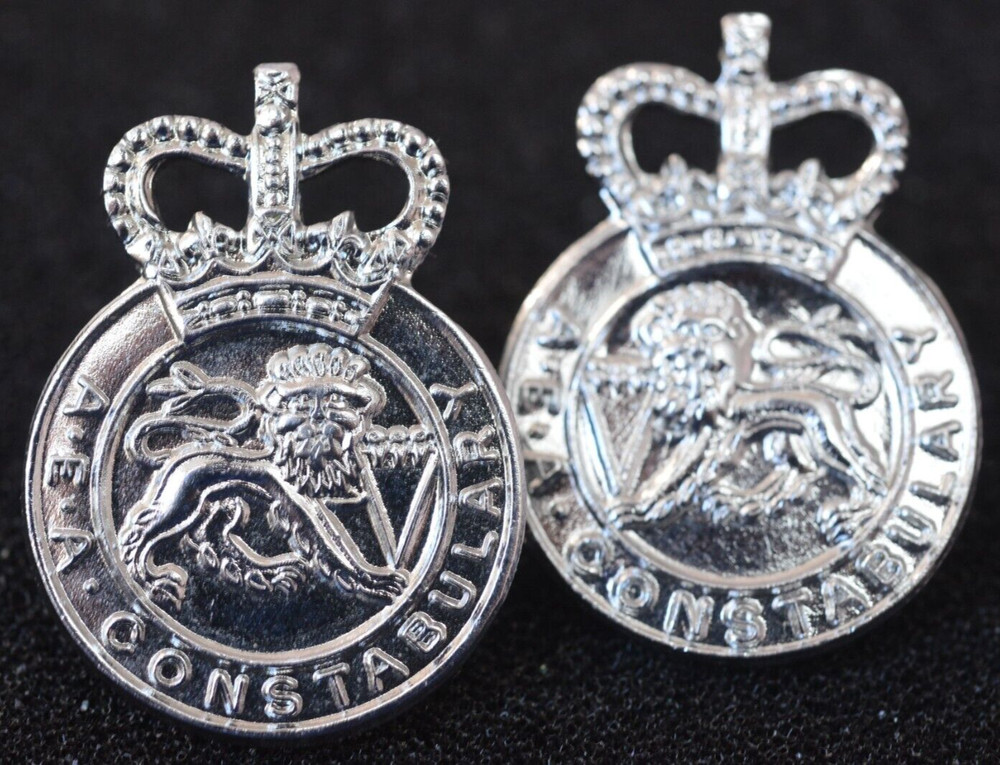 A.E.A. Constabulary ~  Atomic Energy Authority ~ Collar Badges ~ Q/C ~ Obsolete