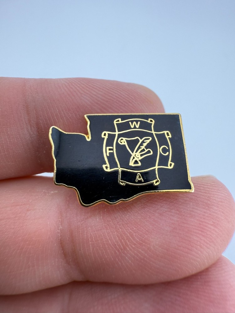 WFCA Washington Fire Commissioners Association Pin - State Map Outline