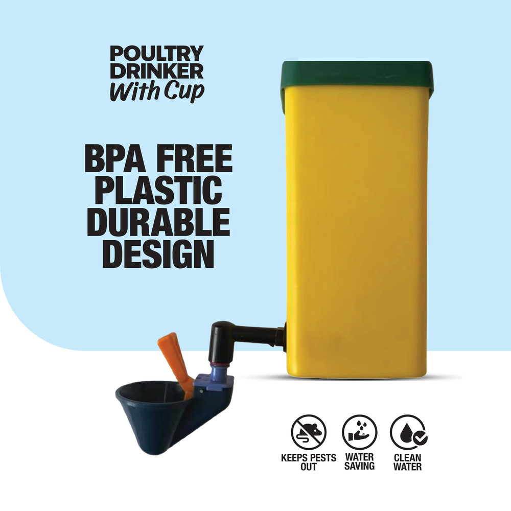 1 Quart Poultry Drinker w/ Auto-Fill Cup