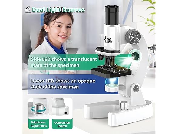 Children’s Microscope Science Kit White