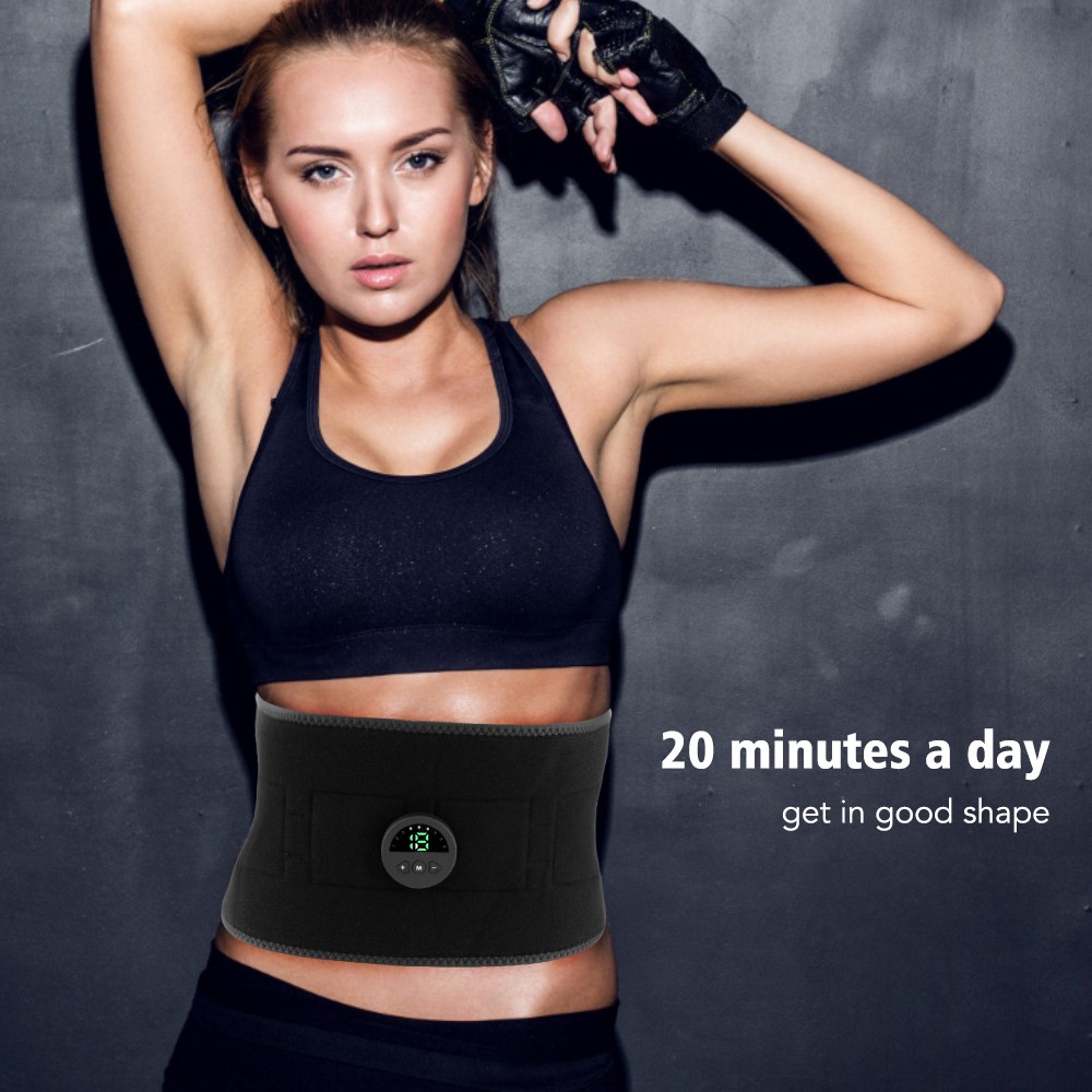 EMS Muscle Stimulator Belt Electric Abdominal Fitness Toning Belly Waist Trainer