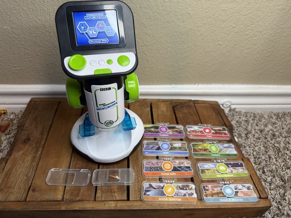 LeapFrog Magic Adventures Microscope with Bonus Slides & Blanks WORKING