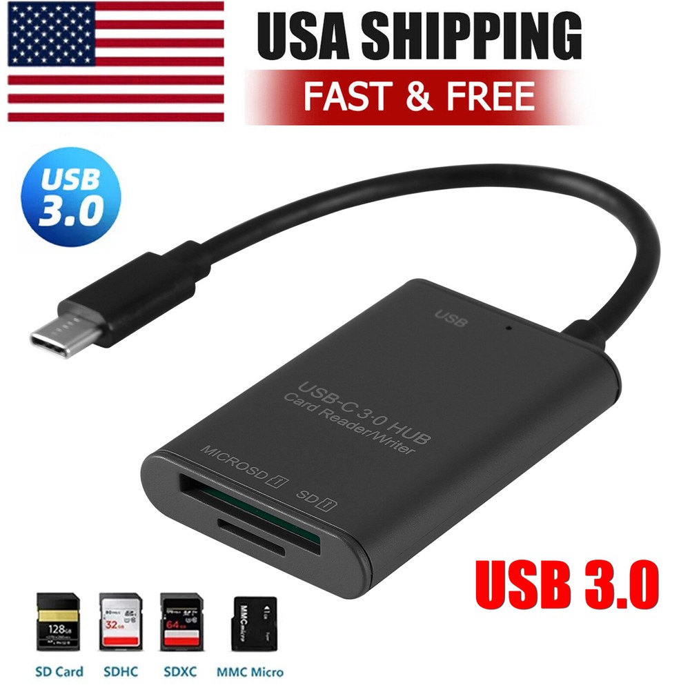 USB C to SD Card Reader Writer OTG Adapter USB 3.0 Micro SD Memory Card Reader