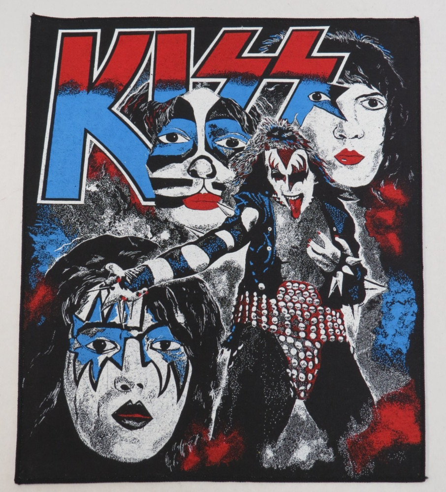 KISS VINTAGE GROUP FACES BACK PATCH UK 1980'S