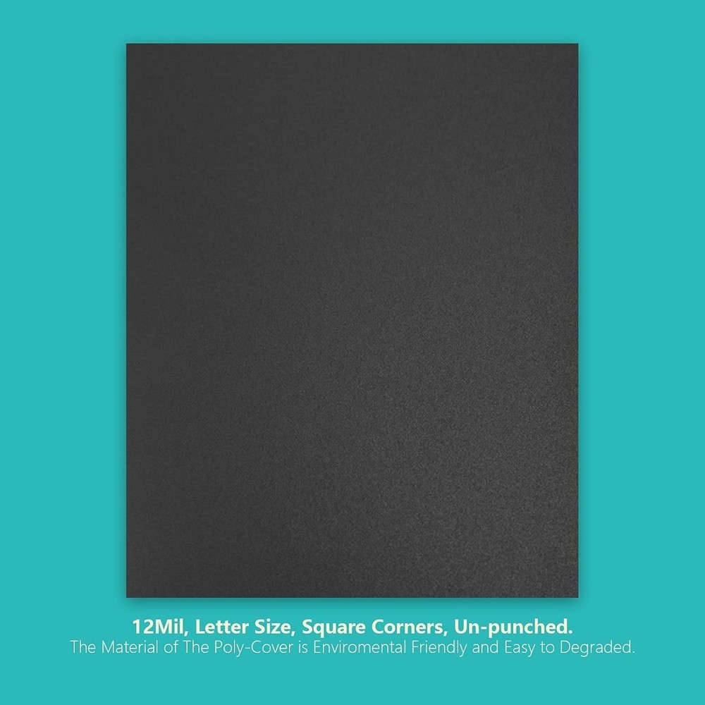 Un-Punched 12 Mil Poly Covers – 200 Sand-Textured Binding Front & Back Sheets