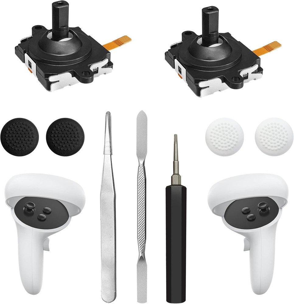 Joystick Replacement Kit for Oculus Quest 2/3 Controller Repair Kit for Meta ...