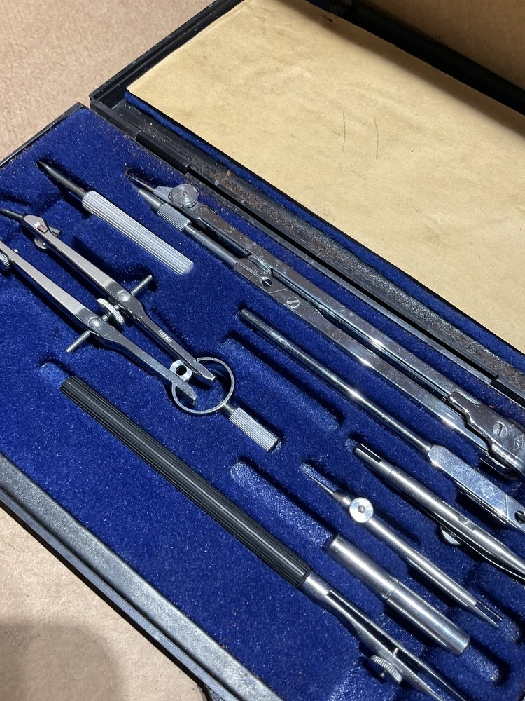 2 Sets Of Drawing Instruments. Both Complete