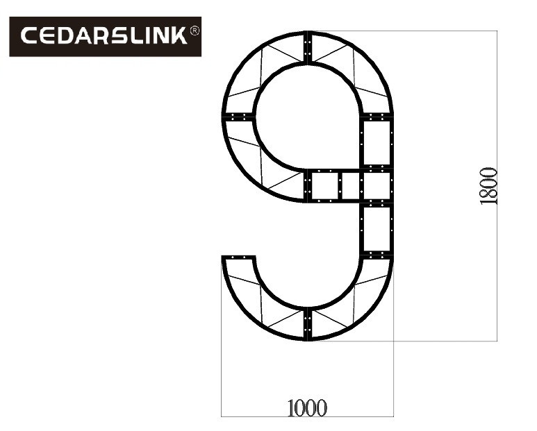 Cedarslink 9-Shaped Bolt Square Truss