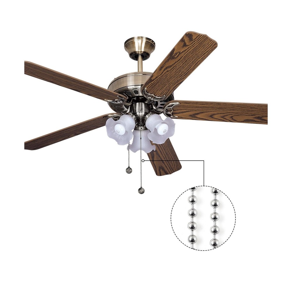 Tangyinrd 120 Inch Ceiling Fan Pull Chain, Beaded Pull Chains Extension, Ligh...