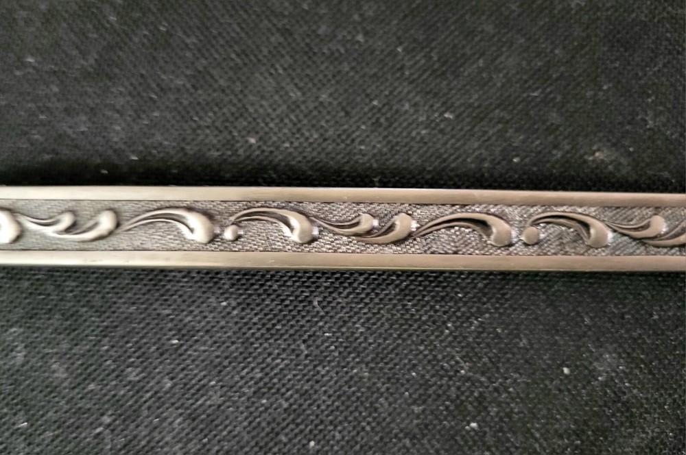 Vintage ONEIDA MCM Stainless Salad Spoon & Fork Serving Set Japan Scroll Pattern