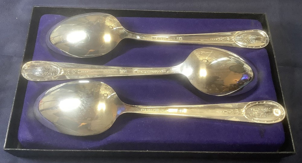 Wm Rogers MFG. Co. IS Silverplate President Spoons, Adams, Jefferson, Washington