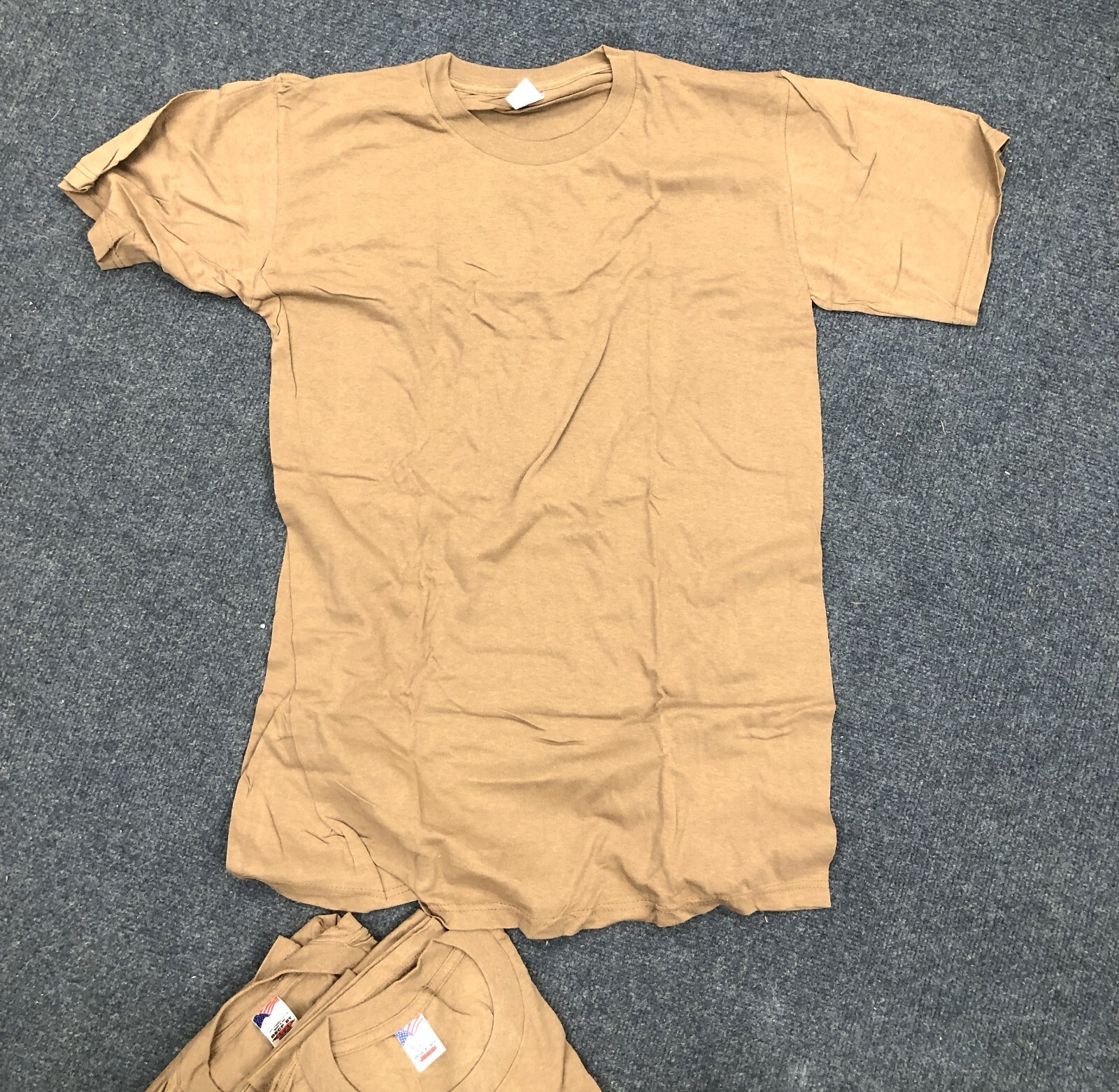 3 USGI Vintage Brown Shirts Sz L 8420-01-112-1476 Undershirt OIF / OEF DCU