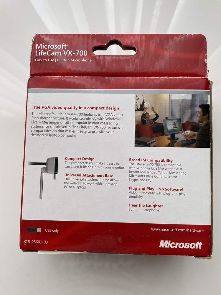 Microsoft LifeCam VX-700 Build-in Microphone Web Cam