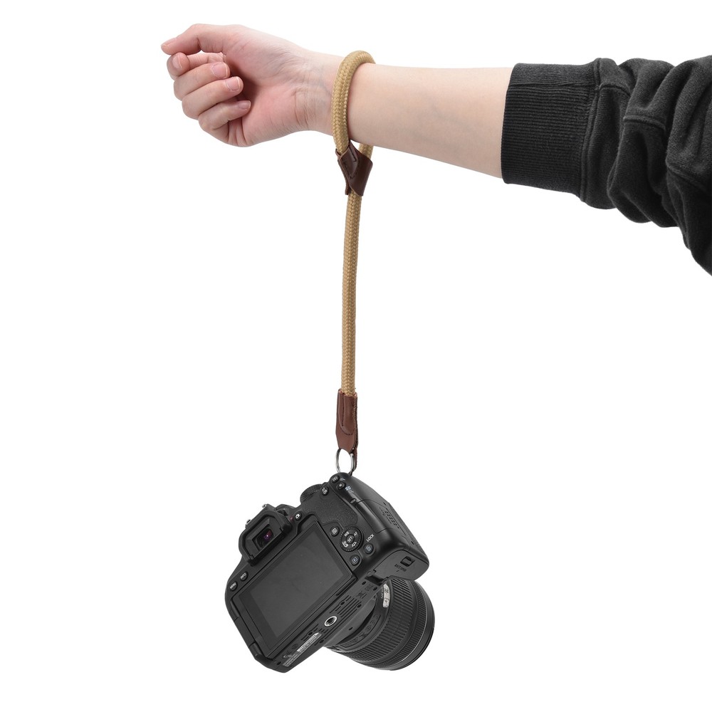 Khaki Adjustable Camera Hand Wrist Strap For Digital SLR Camera Quick
