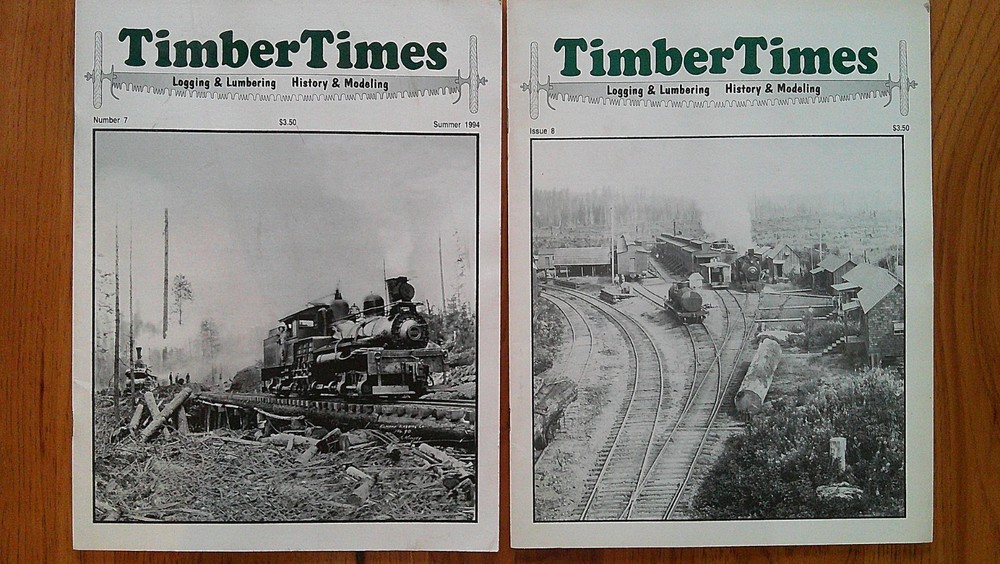 TIMBER TIMES FIRST 8 ISSUES # 1 thru #8 Logging & Lumbering, History, Modeling