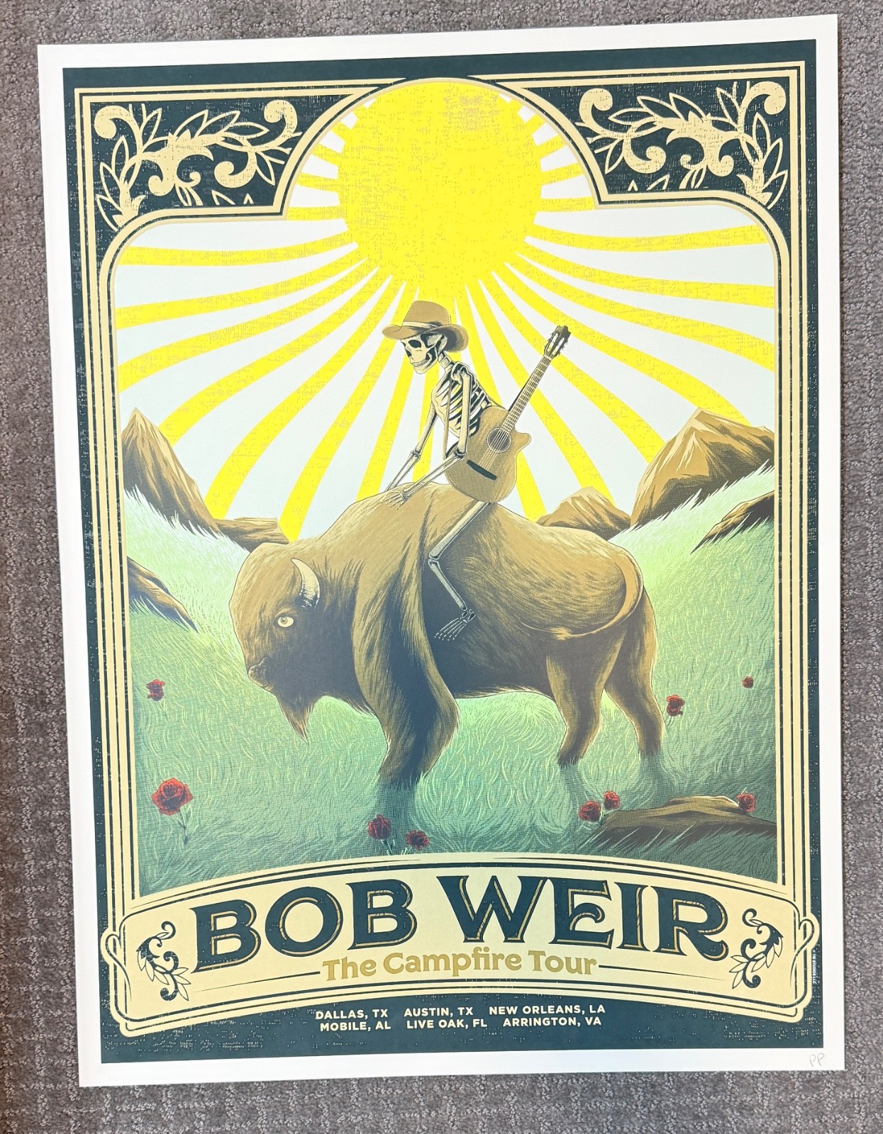 BOB WEIR CAMPFIRE TOUR 2016 ORIGINAL SILKSCREEN CONCERT POSTER