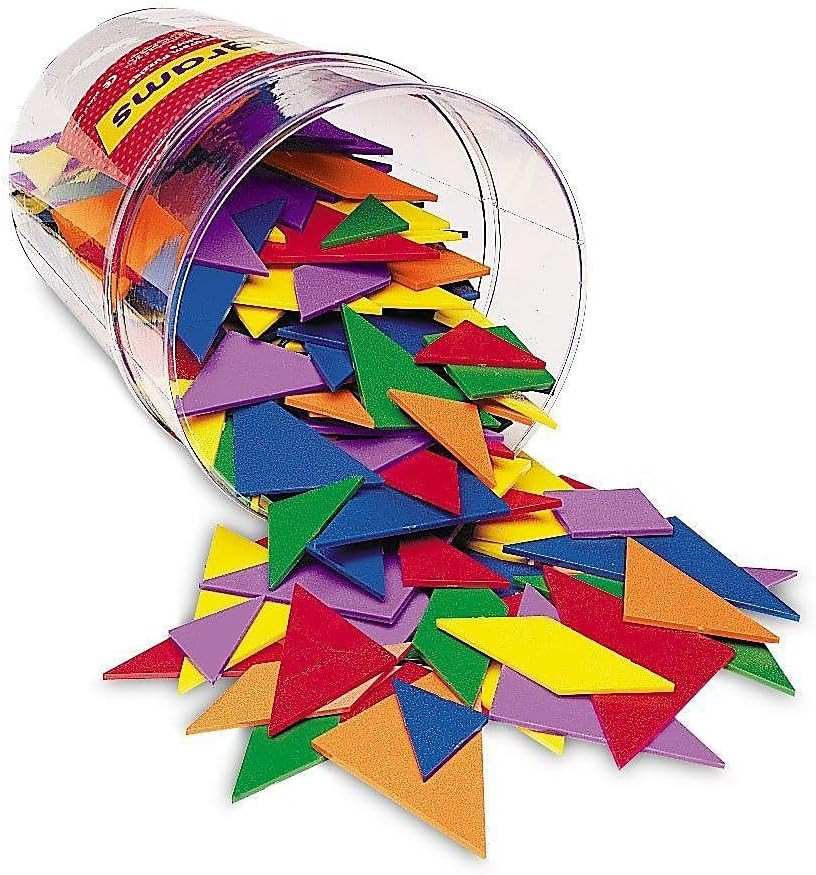 Classpack Tangrams, Math Manipulative, Geometric Shapes, Puzzle, 4 Colors, Ages