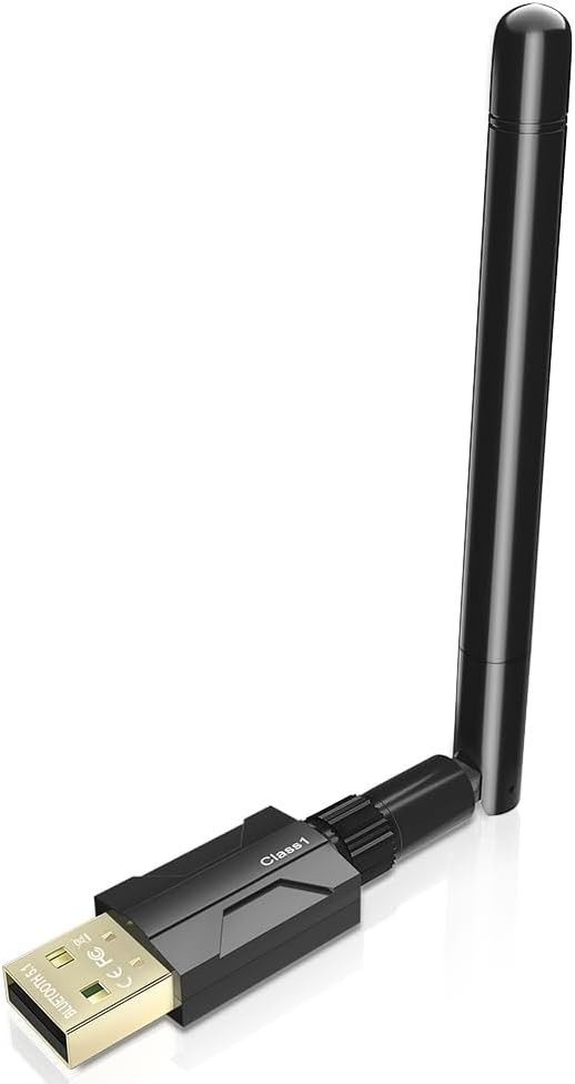 USB Bluetooth 5.1 Adapter - Long Range 300FT Wireless Dongle with 5dBi Antenna