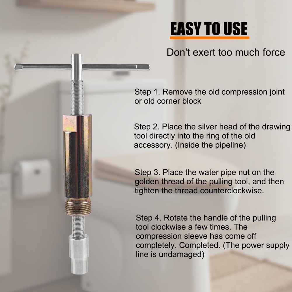 Compression Sleeve Puller Tool Ferrule Puller for 1/2 Inch Compression Fittings
