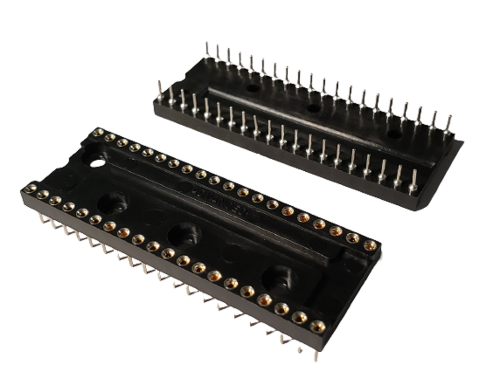 1 PCS Advanced 40 PIN IC SOCKET 40 DIP-40 ROUND HOLE Closed Frame BLACK