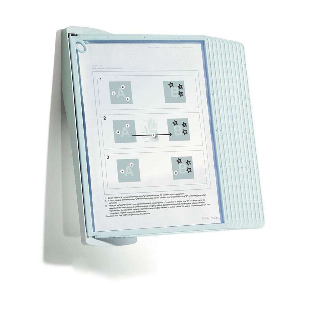 NEW Durable Bact-O-Clean Antimicrobial Wall Mounted 10 panel Ref System Sherpa