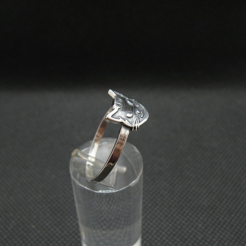 Handmade Sterling Silver Ring Cat Genuine Solid Stamped 925 Empress