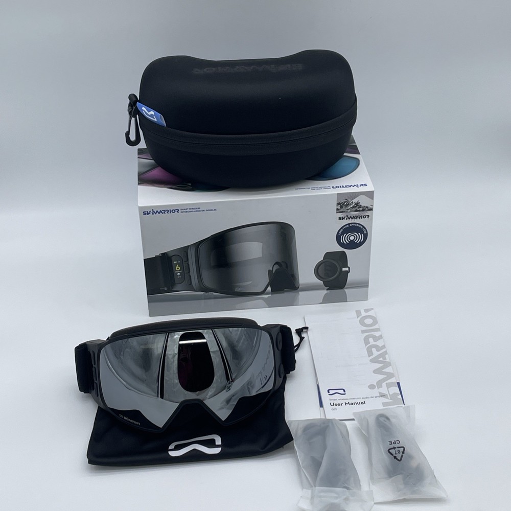 Ski Warrior Smart Wireless Intercom Audio Ski/Snowboard Goggles Black