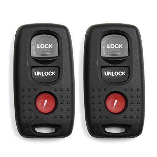 2pcs 3 Buttons Key Fob Keyless Entry Remote Control Key Case Shell for Mazda