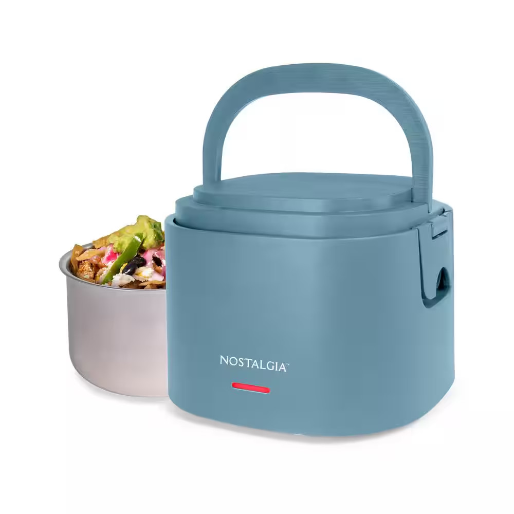 Blue 20 Oz. Portable Heated Lunch Box